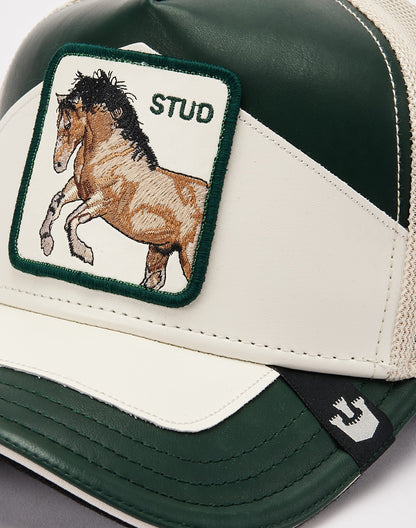 GORRA TRUCKER CABALLO "MOTO STUD" - VERDE / BLANCO - GOORIN BROS THE FARM ANIMALS | 101-1689