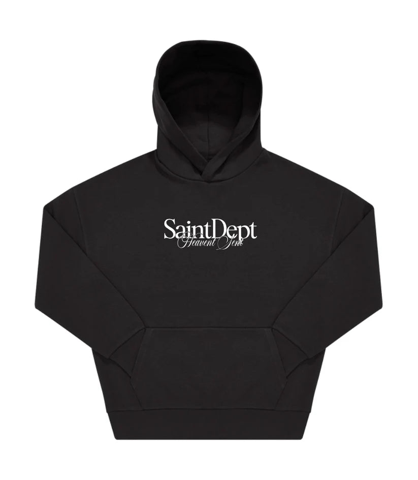 SUDADERA CON CAPUCHA "HEAVEN" - NEGRO - SAINT DEPT