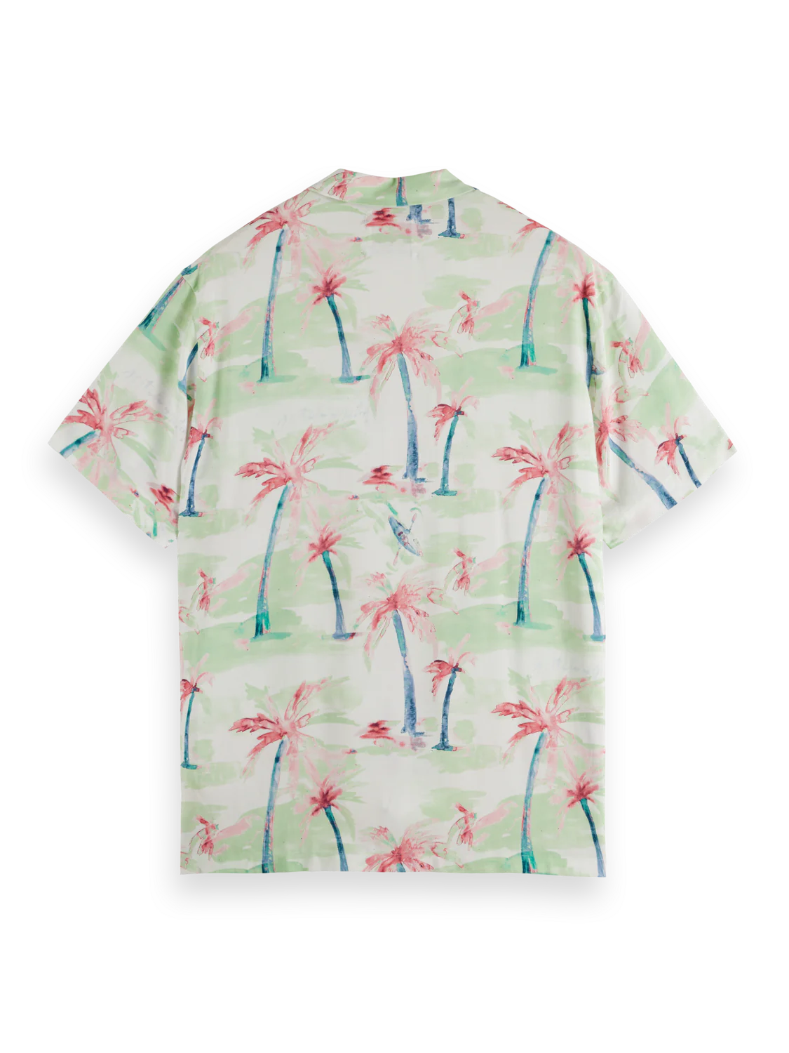 CAMISA DE MANGA CORTA HAWAIANA CON ESTAMPADO INTEGRAL DE PALMERAS - MULTICOLOR - SCOTCH & SODA | 177054