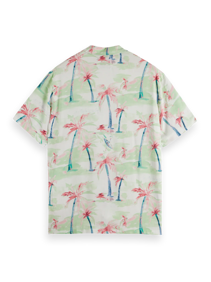 CAMISA DE MANGA CORTA HAWAIANA CON ESTAMPADO INTEGRAL DE PALMERAS - MULTICOLOR - SCOTCH & SODA | 177054