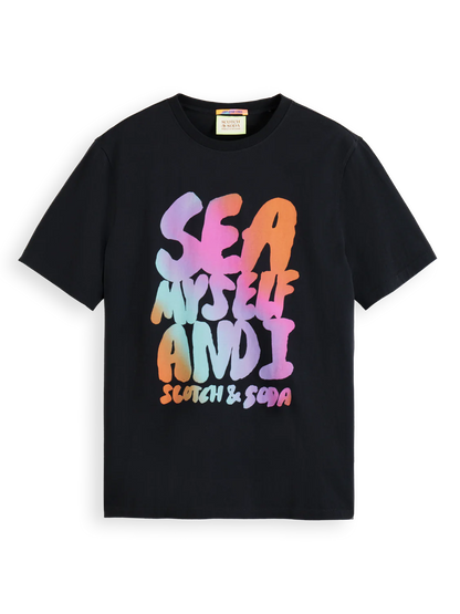 CAMISETA CON ESTAMPADO - NEGRO - SCOTCH & SODA | 175636