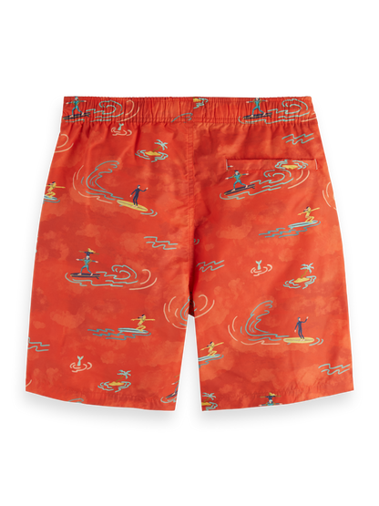 BAÑADOR CON ESTAMPADO INTEGRAL SURFISTA - ROJO - SCOTCH & SODA | 175368-6115