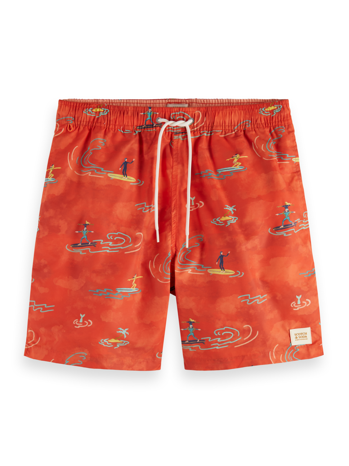 BAÑADOR CON ESTAMPADO INTEGRAL SURFISTA - ROJO - SCOTCH & SODA | 175368-6115