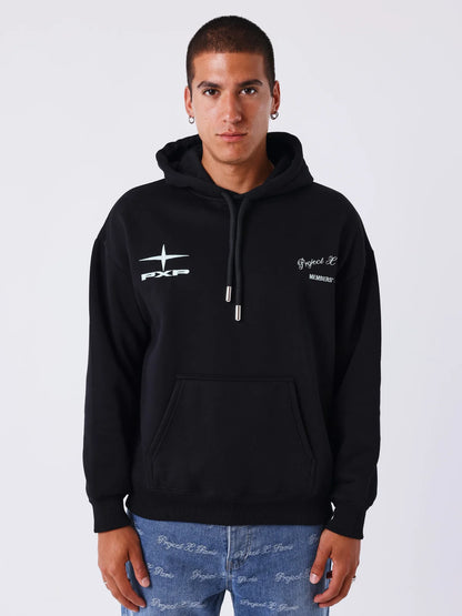 SUDADERA CON CAPUCHA "MEMBER´S CLUB" - NEGRO - PROJECT X PARIS | 2522302_BK