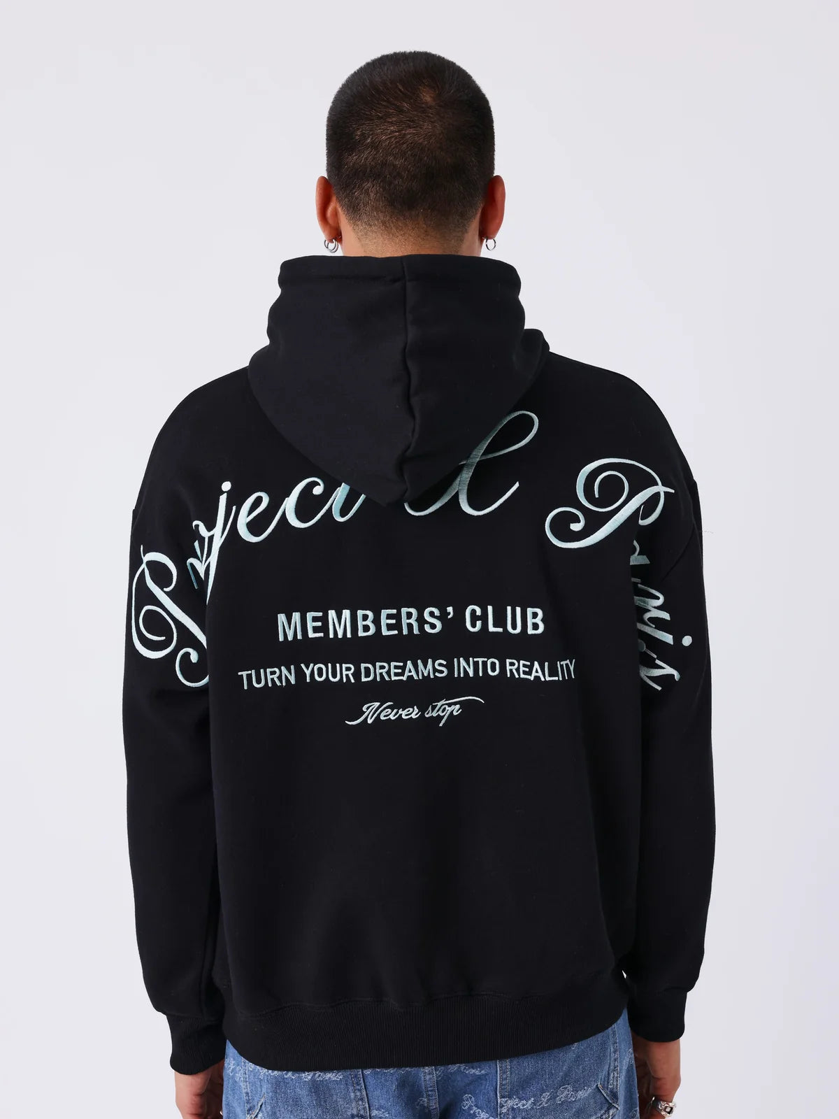 SUDADERA CON CAPUCHA "MEMBER´S CLUB" - NEGRO - PROJECT X PARIS | 2522302_BK