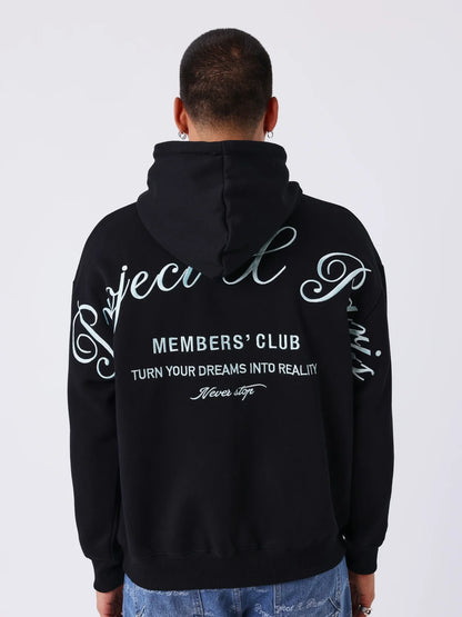 SUDADERA CON CAPUCHA "MEMBER´S CLUB" - NEGRO - PROJECT X PARIS | 2522302_BK