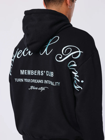 SUDADERA CON CAPUCHA "MEMBER´S CLUB" - NEGRO - PROJECT X PARIS | 2522302_BK