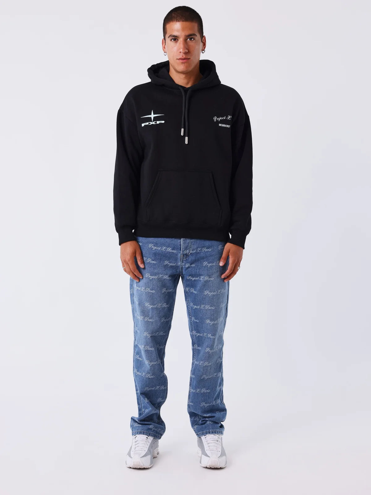 SUDADERA CON CAPUCHA "MEMBER´S CLUB" - NEGRO - PROJECT X PARIS | 2522302_BK