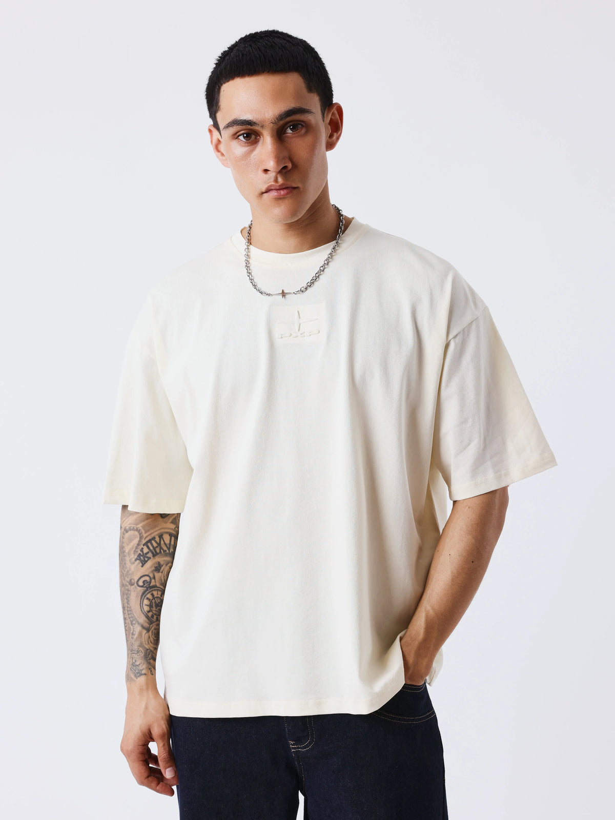 CAMISETA CON RELIEVE - BEIGE - PROJECT X PARIS | 2611143_CC