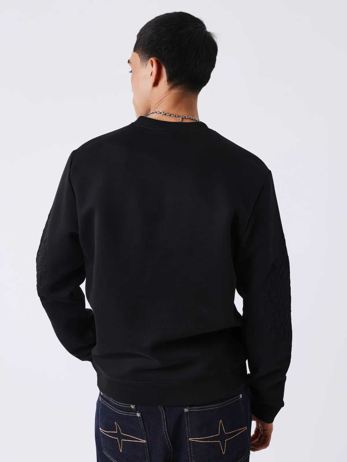 SUDADERA CUELLO REDONDO CON RELIEVE - NEGRO - PROJECT X PARIS | PXP-2622325-BK