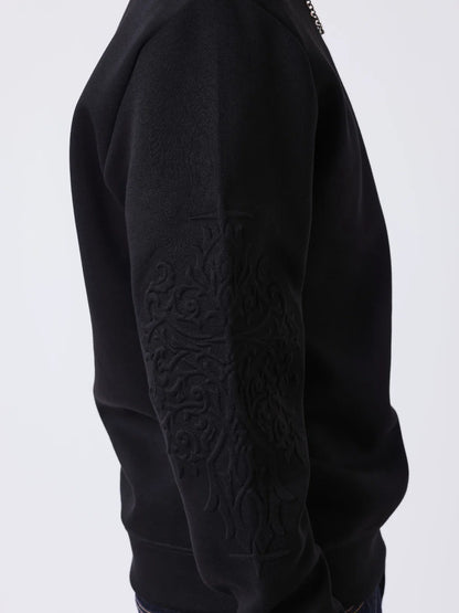 SUDADERA CUELLO REDONDO CON RELIEVE - NEGRO - PROJECT X PARIS | PXP-2622325-BK