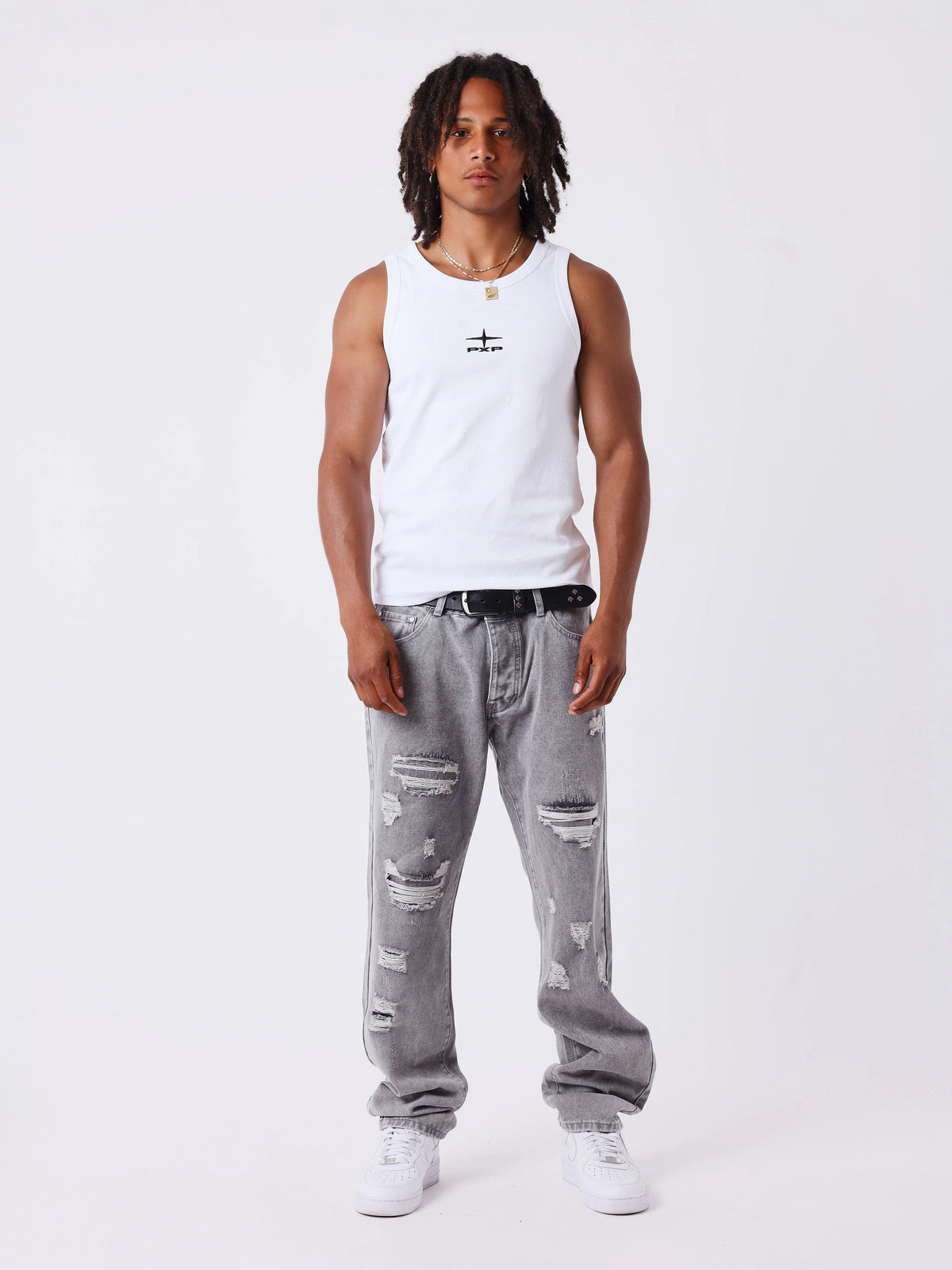 VAQUEROS SKINNY ROTOS - GRIS - PROJECT X PARIS | 2694466_JG