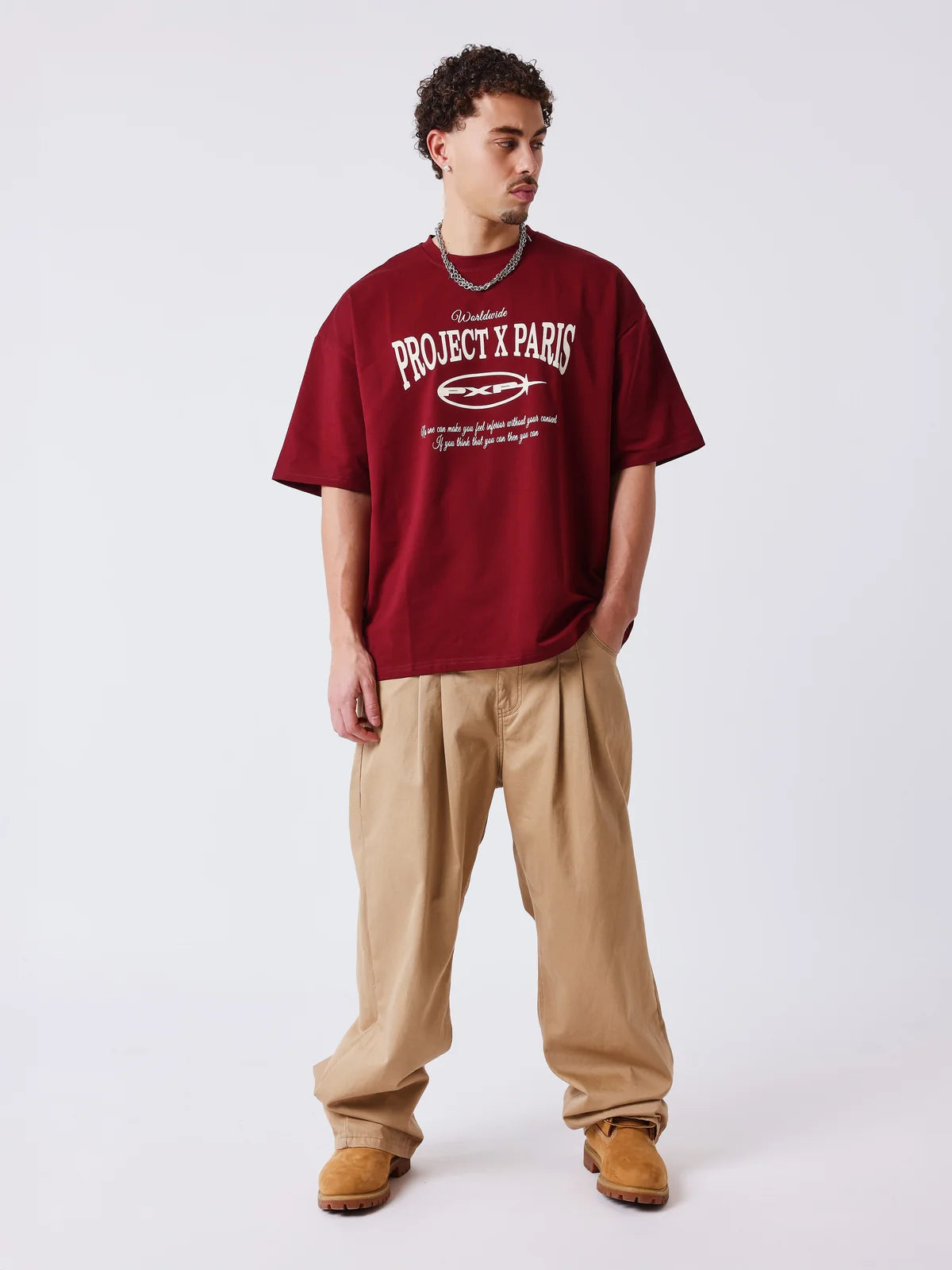 PANTALÓN TELA CON PINZAS CLASSY - BEIGE - PROJECT X PARIS | 2694474_BG 2544165_BK