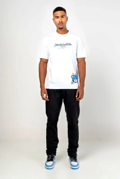 CAMISETA "FASHION BEAR" - BLANCO/AZUL - LOUIS VENDOME PARIS | LV L54