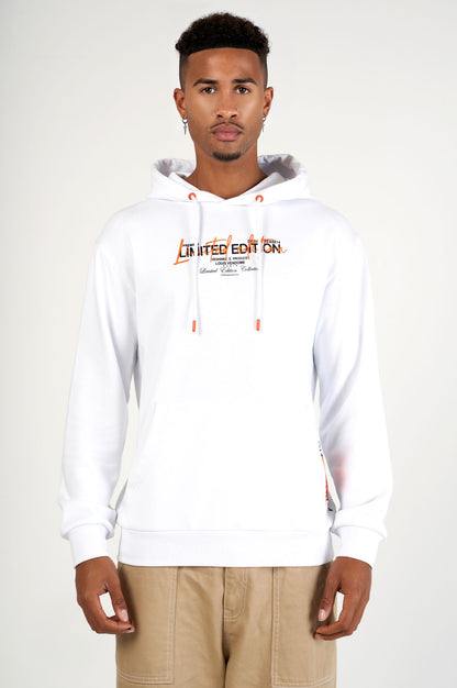 SUDADERA CON CAPUCHA "FASHION BEAR" - BLANCO/NARANJA - LOUIS VENDOME PARIS | LV L05