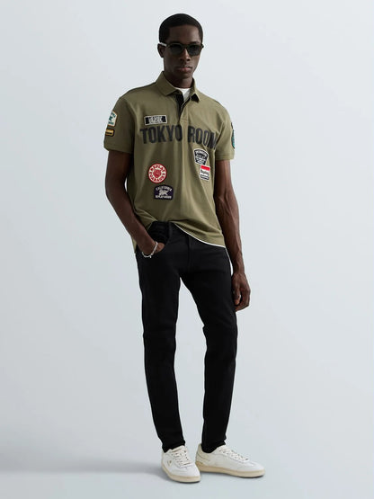 POLO REGULAR FIT CON PARCHES - VERDE - REPLAY | M13L5.001.00KZNW