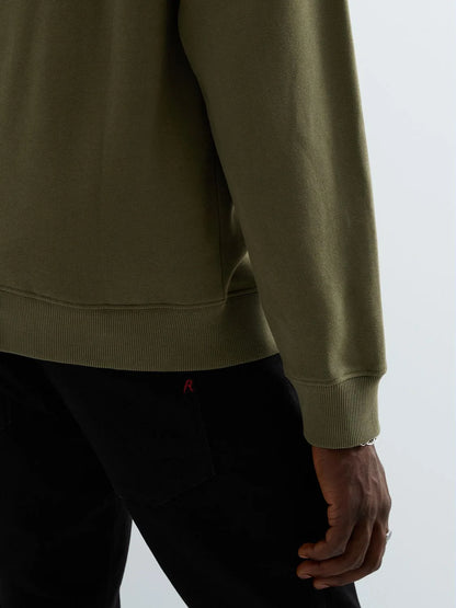 SUDADERA DE ALGODÓN CON PARCHES - VERDE - REPLAY | M13LR .001.7242NW