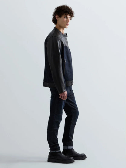 CAZADORA DE DENIM Y PIEL - NEGRO - REPLAY | M13MG .000.724A2