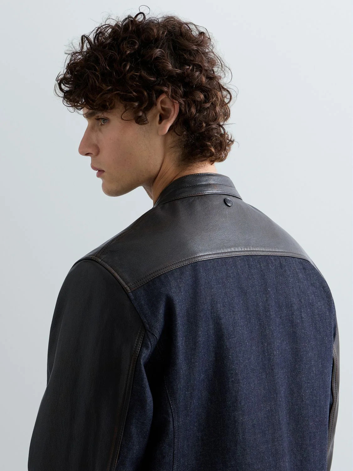 CAZADORA DE DENIM Y PIEL - NEGRO - REPLAY | M13MG .000.724A2
