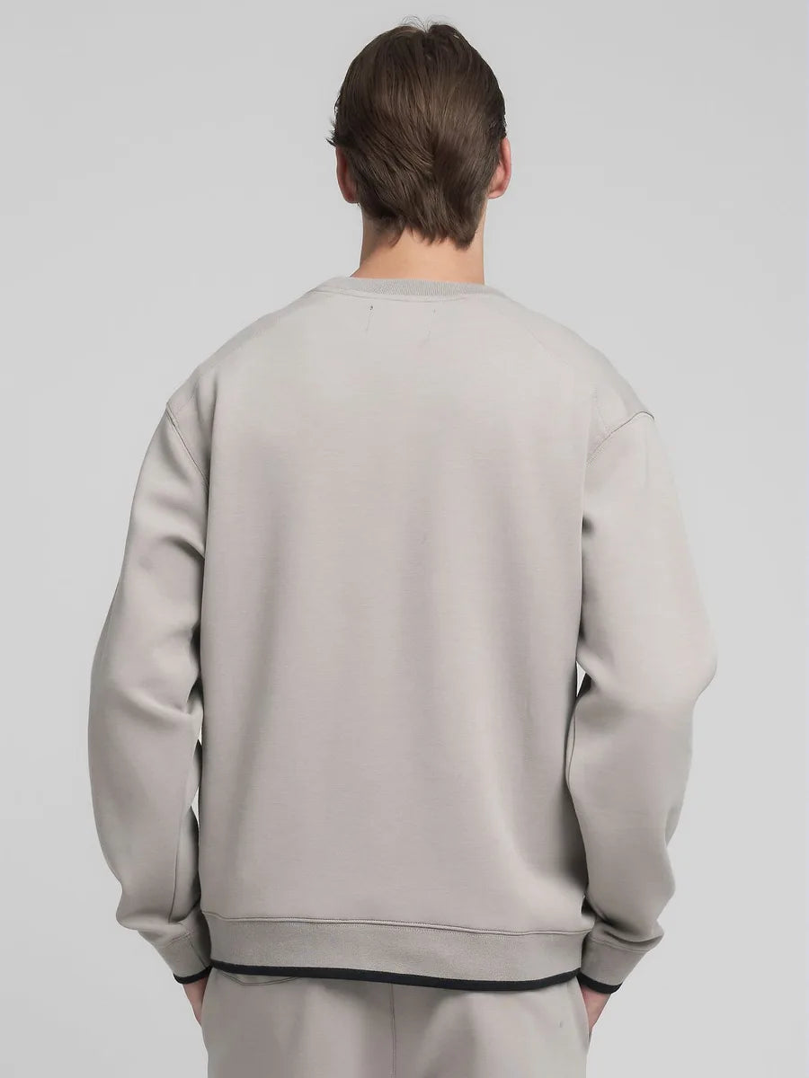 SUDADERA DE CUELLO REDONDO CON INSCRIPCIÓN BORDADA - GRIS - REPLAY | M3175 .000.23655