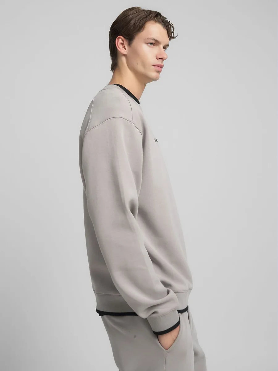 SUDADERA DE CUELLO REDONDO CON INSCRIPCIÓN BORDADA - GRIS - REPLAY | M3175 .000.23655