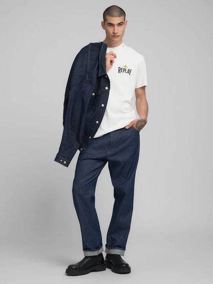 CAMISETA CON ESTAMPADO "ARCHIVO" - BLANCO - REPLAY | M3279 .000.23608P