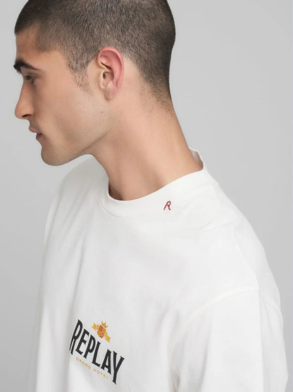 CAMISETA CON ESTAMPADO "ARCHIVO" - BLANCO - REPLAY | M3279 .000.23608P