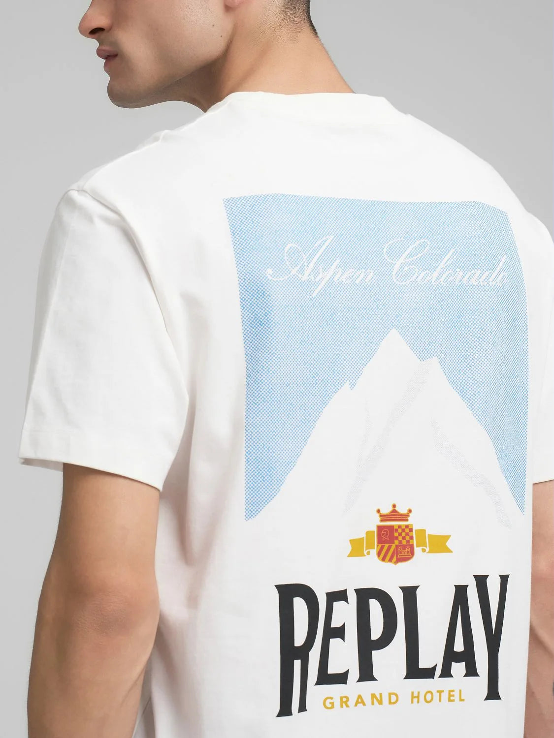 CAMISETA CON ESTAMPADO "ARCHIVO" - BLANCO - REPLAY | M3279 .000.23608P