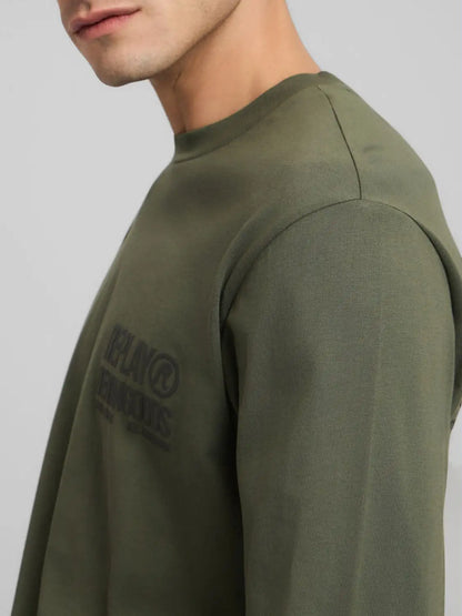CAMISETA DE MANGA LARGA CON ESTAMPADO LEGADO - VERDE - REPLAY | M3300 .000.2660