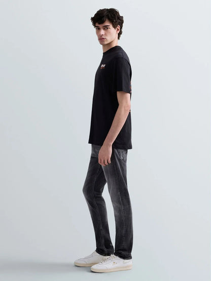 CAMISETA CON ESTAMPADO "FIYI" - NEGRO - REPLAY | M3397 .000.23608P