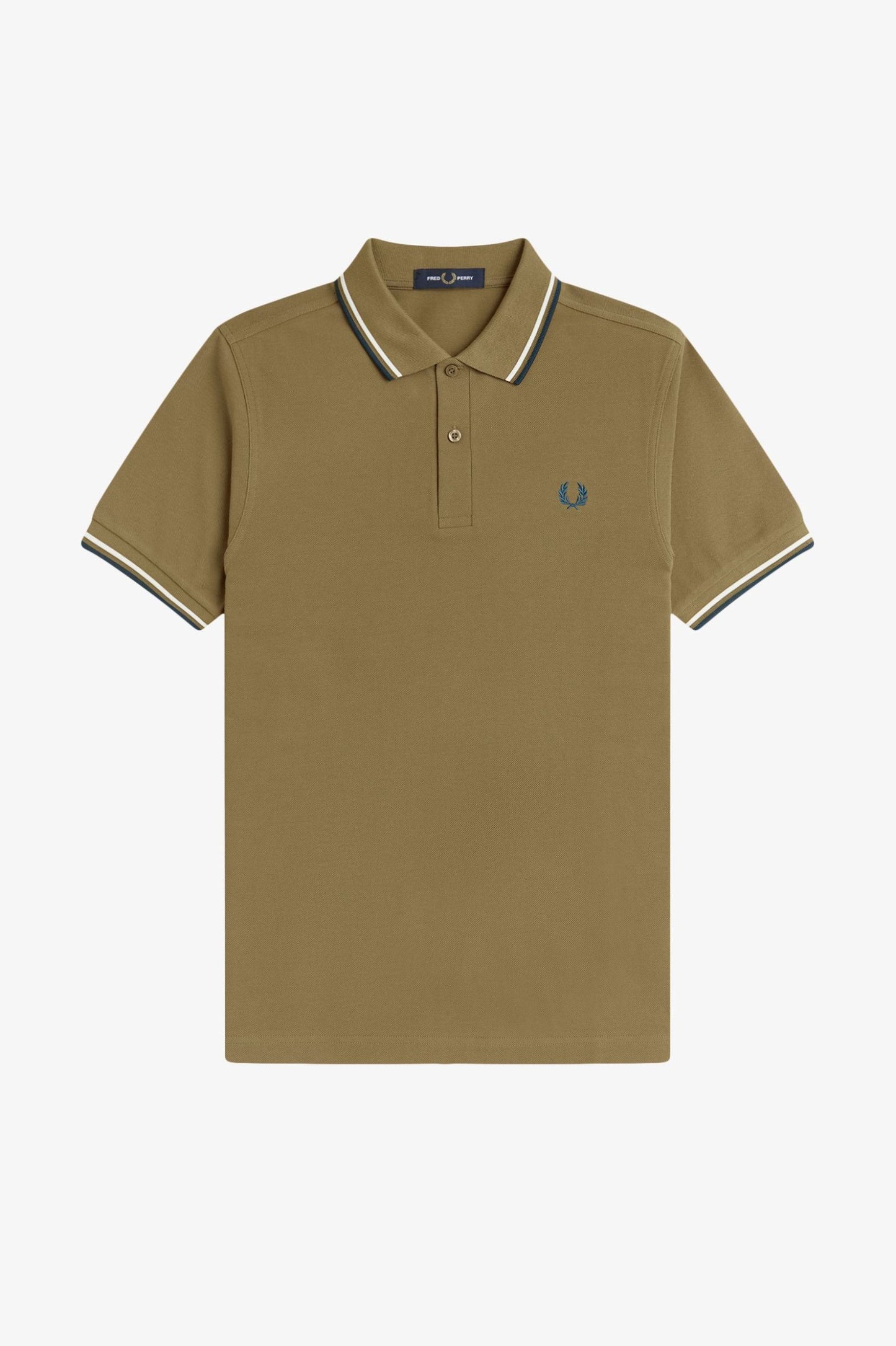 POLO RIBETE CON DOS FRANJAS - MARRÓN - FRED PERRY | M3600 Z60