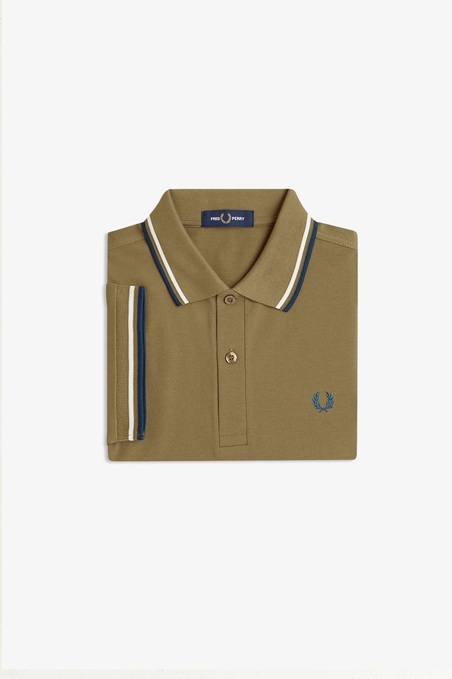 POLO RIBETE CON DOS FRANJAS - MARRÓN - FRED PERRY | M3600 Z60