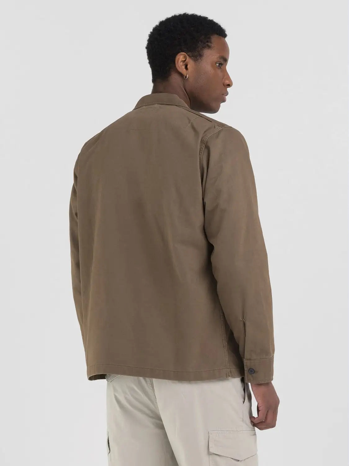 SOBRECAMISA REGULAR FIT DE ALGODÓN - BEIGE - REPLAY | M4129.000.85002