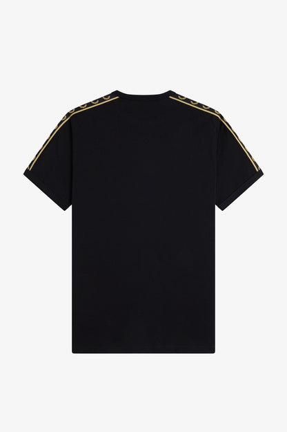 CAMISETA TAPE RINGER - NEGRO - FRED PERRY | M4613 90A