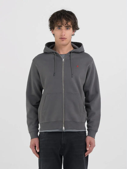 SUDADERA CON CAPUCHA Y CREMALLERA - GRIS - REPLAY | M6924.000.23736P