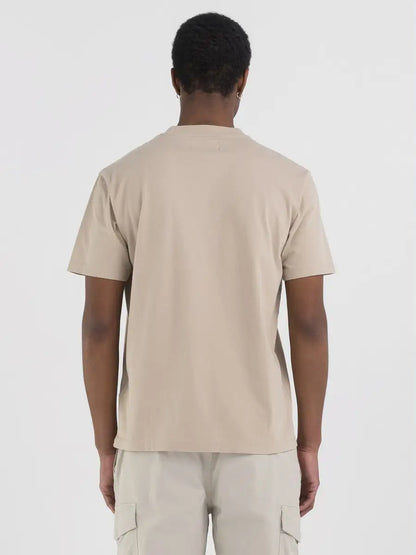 CAMISETA DE PUNTO CON INSCRIPCIÓN - BEIGE - REPLAY | M6931.000.23742