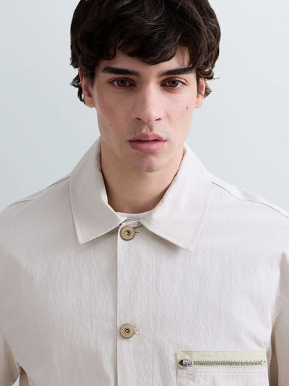 CHAQUETA REGULAR FIT CON BOLSILLOS - BEIGE - REPLAY | M8521 .000.85520
