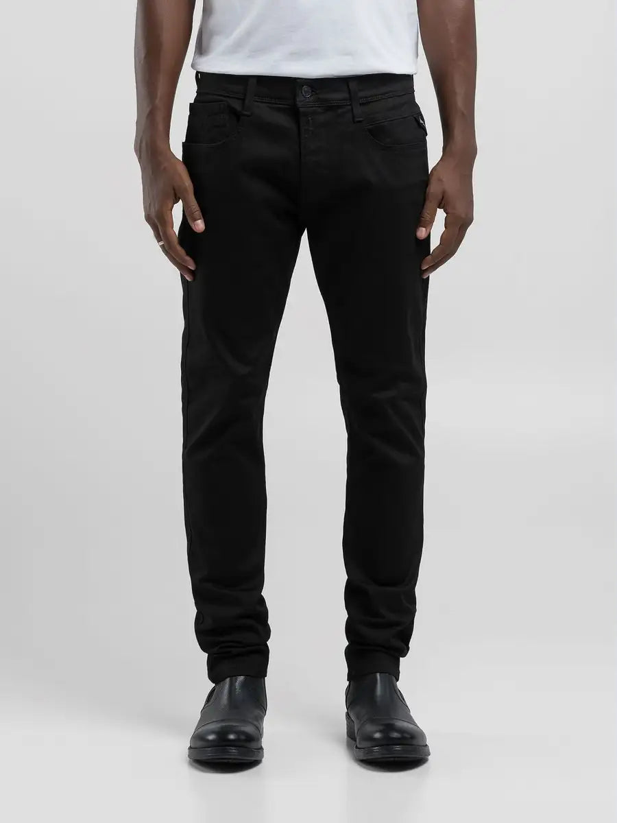 PANTALÓN VAQUERO AJUSTADO SLIM FIT ANBASS HYPERFLEX - NEGRO - REPLAY | M914Y.000.8366197