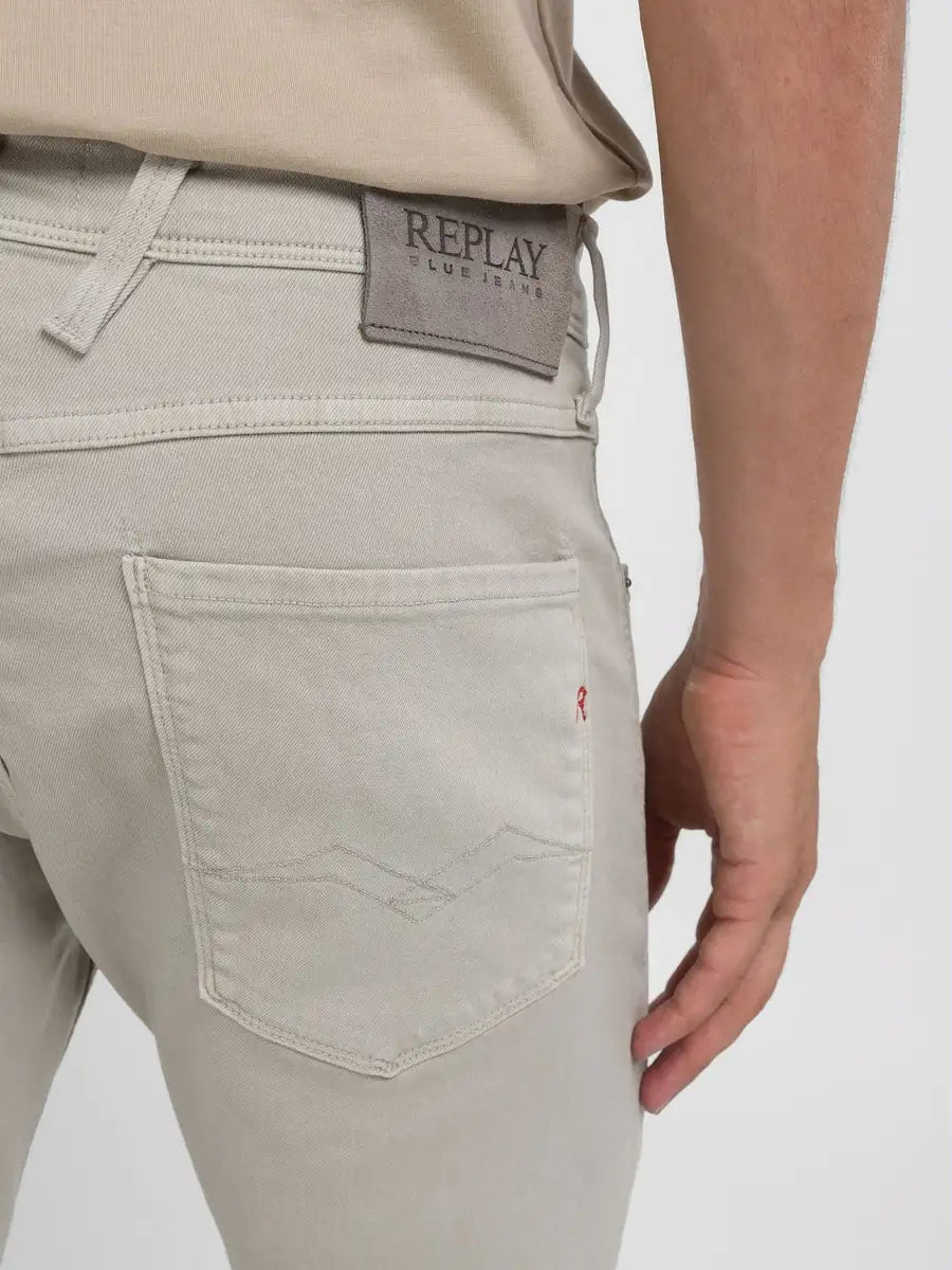 PANTALÓN VAQUERO AJUSTADO SLIM FIT ANBASS - GRIS LUNA - REPLAY | M914Y.000.8488770