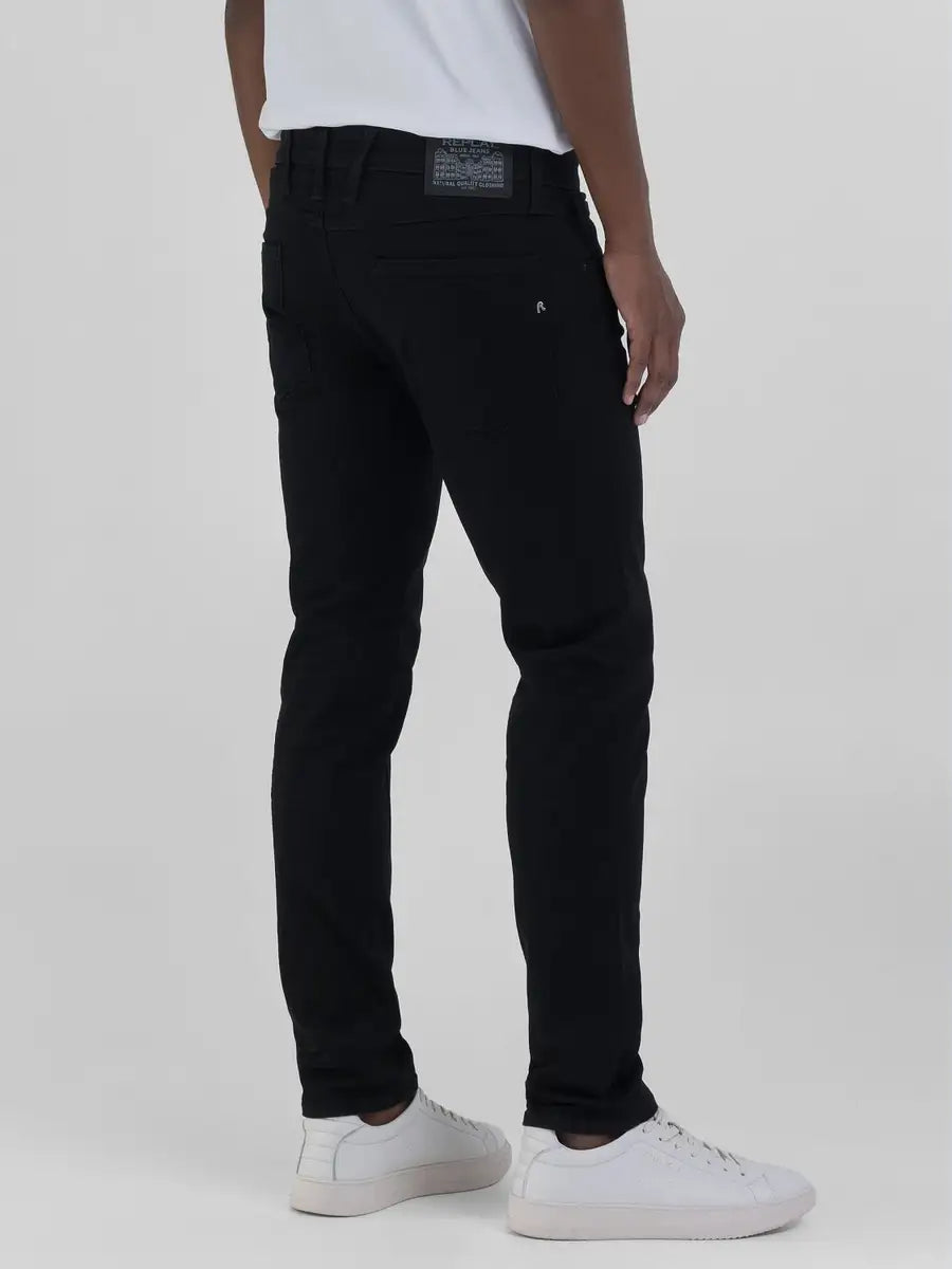 PANTALÓN VAQUERO AJUSTADO SLIM FIT ANBASS - NEGRO - REPLAY | M914Y.000.85B 010