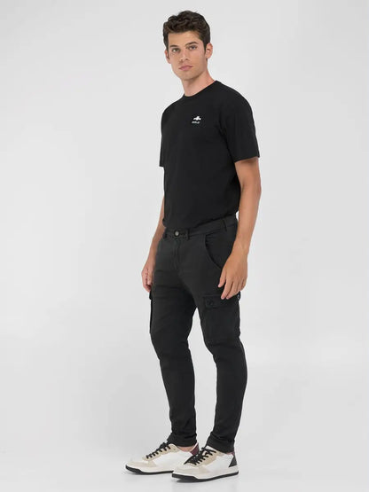 PANTALÓN VAQUEROS CARGO SLIM FIT JAAN HYPERFLEX - NEGRO - REPLAY | M9649.000.8366197