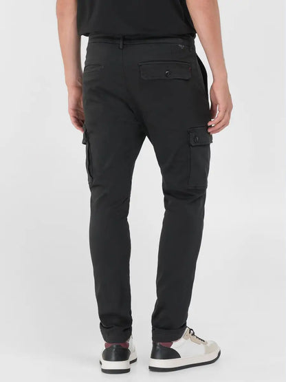 PANTALÓN VAQUEROS CARGO SLIM FIT JAAN HYPERFLEX - NEGRO - REPLAY | M9649.000.8366197