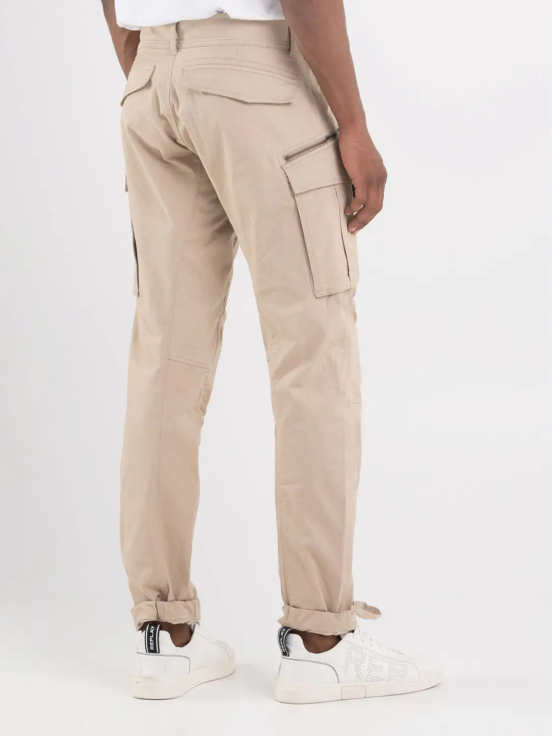 PANTALÓN CARGO "JOE" - BEIGE - REPLAY | M9873A.000.84387