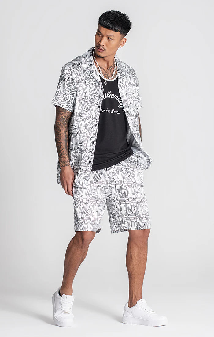 CAMISA MANGA CORTA HAWAIANA "PARADISO" - BLANCO - GIANNI KAVANAGH | GKM005899