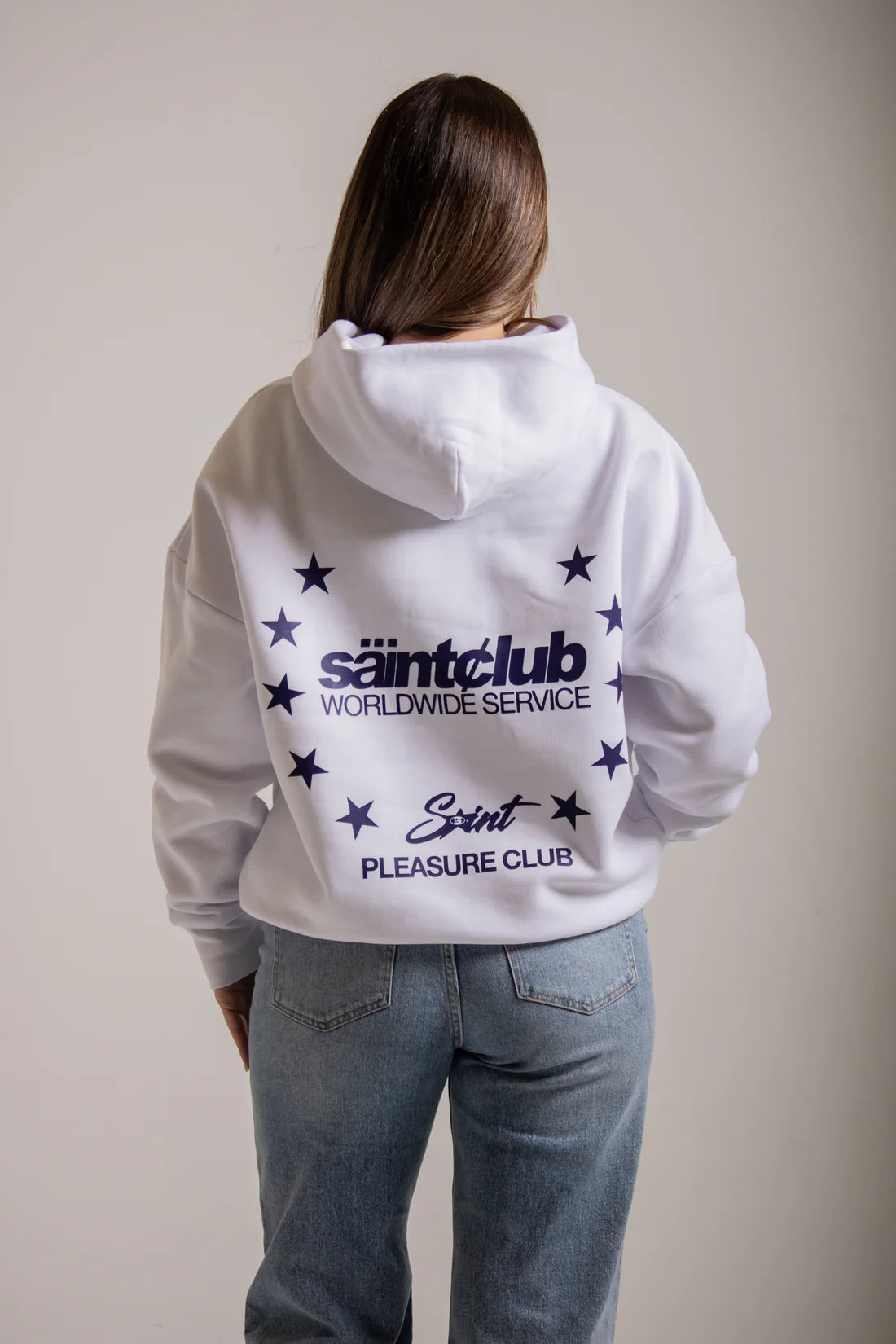 SUDADERA CON CAPUCHA "CLASSIC" - BLANCO - SAINT DEPT