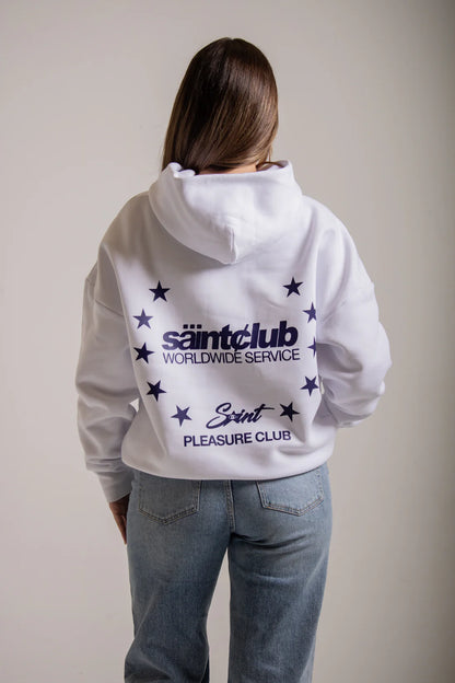 SUDADERA CON CAPUCHA "CLASSIC" - BLANCO - SAINT DEPT