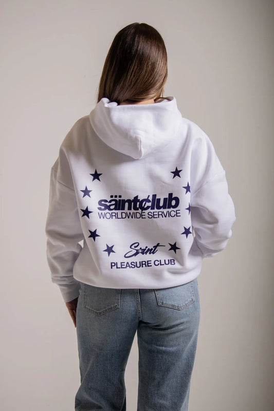 SUDADERA CON CAPUCHA "CLASSIC" - BLANCO - SAINT DEPT