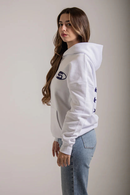 SUDADERA CON CAPUCHA "CLASSIC" - BLANCO - SAINT DEPT