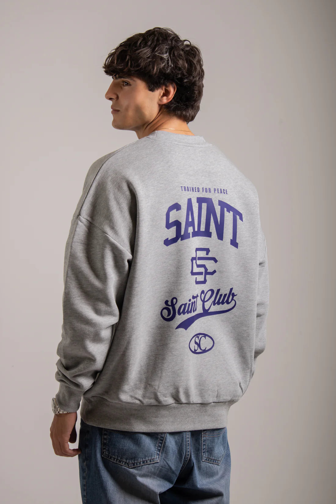 SUDADERA "HIGH SCHOOL" - GRIS - SAINT DEPT