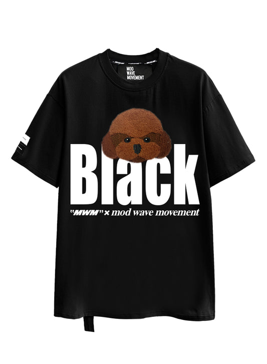 CAMISETA "TEDDY" - NEGRO - TEDDY CAPSULE MOD WAVE MOVEMENT | MW092020061